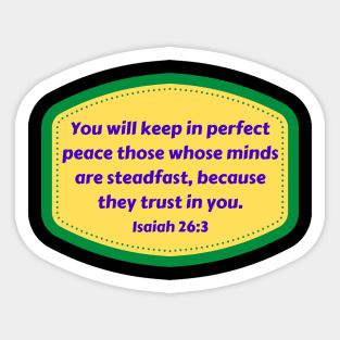 Bible Verse Isaiah 26:3 Sticker